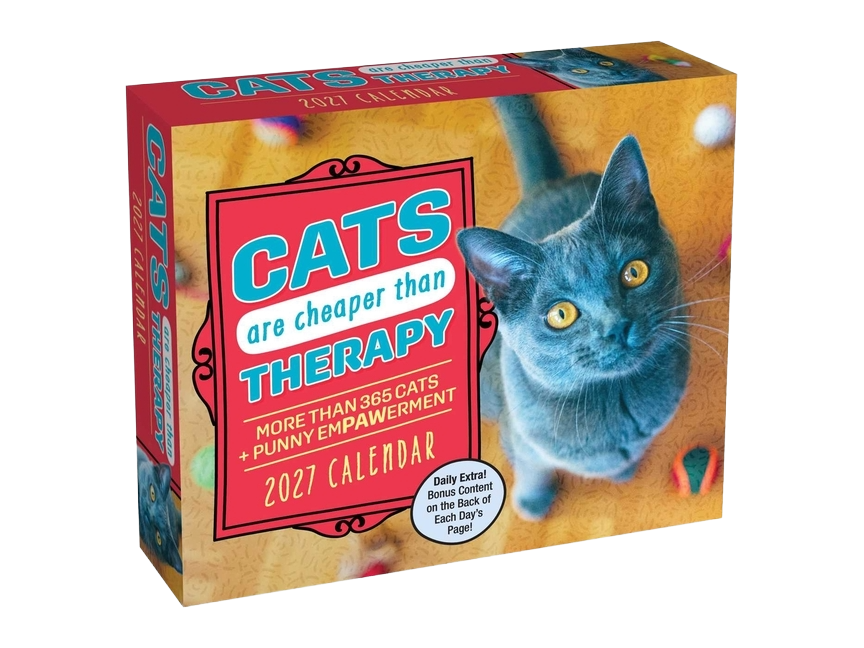 Cats Are Cheaper Than Therapy 2027 Day-To-Day Calendar: More Than 365 Cats