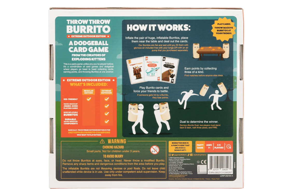 Throw Throw Burrito Extreme Outdoor Edition