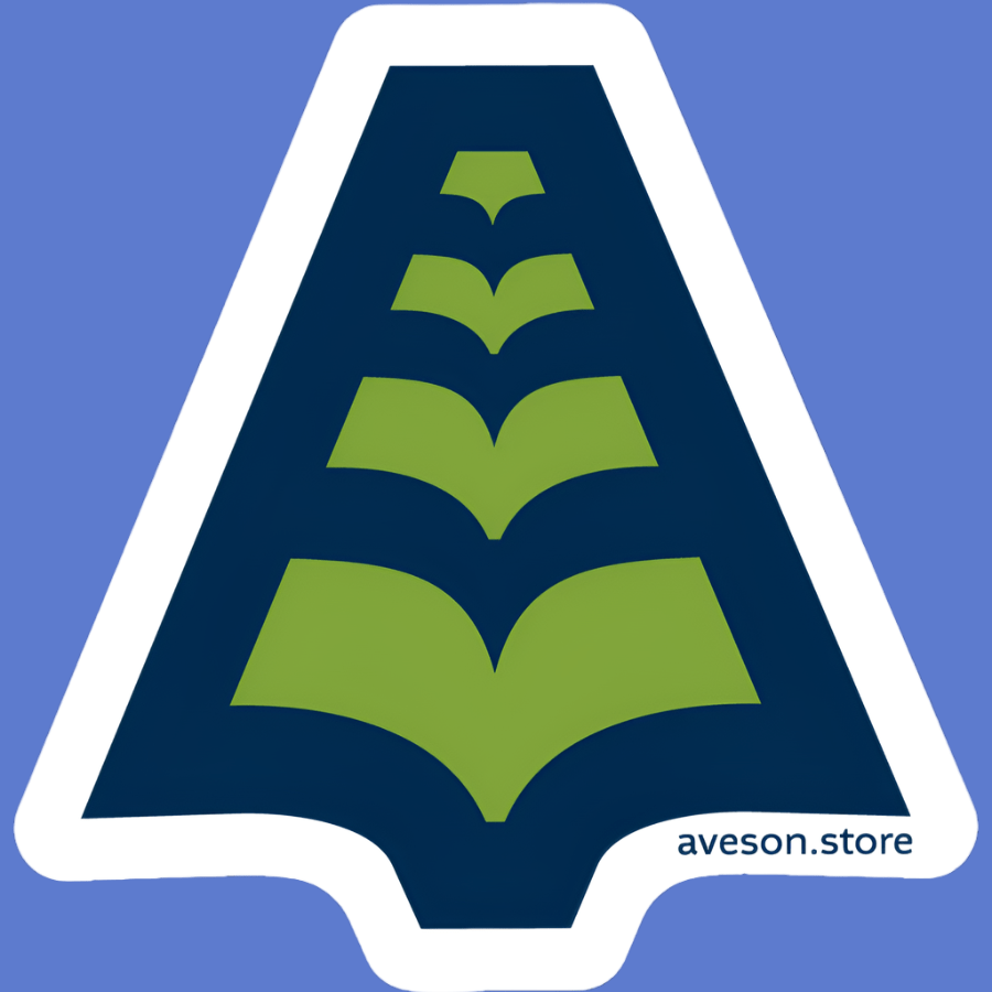 Aveson Bordered Logo Sticker