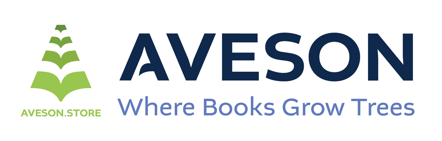 Aveson Rectangle Logo Sticker with Slogan