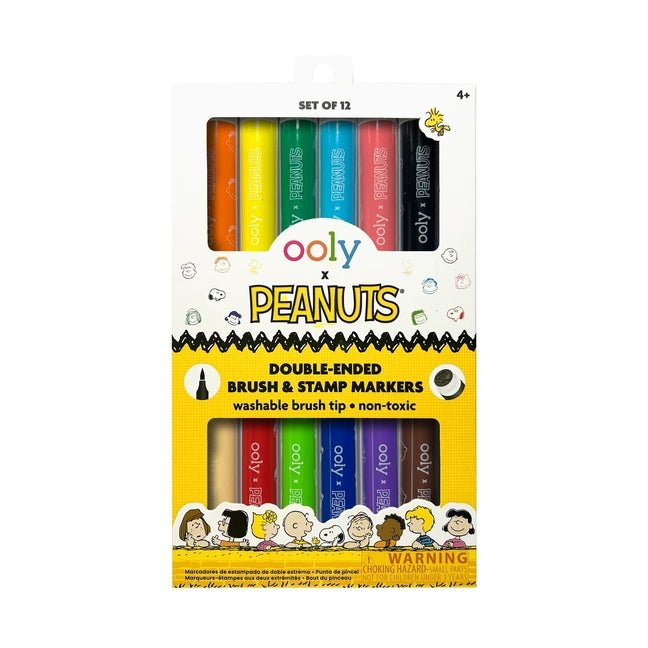 Peanuts Double Ended Brush and Stamp Markers Set of 12 - Ingram