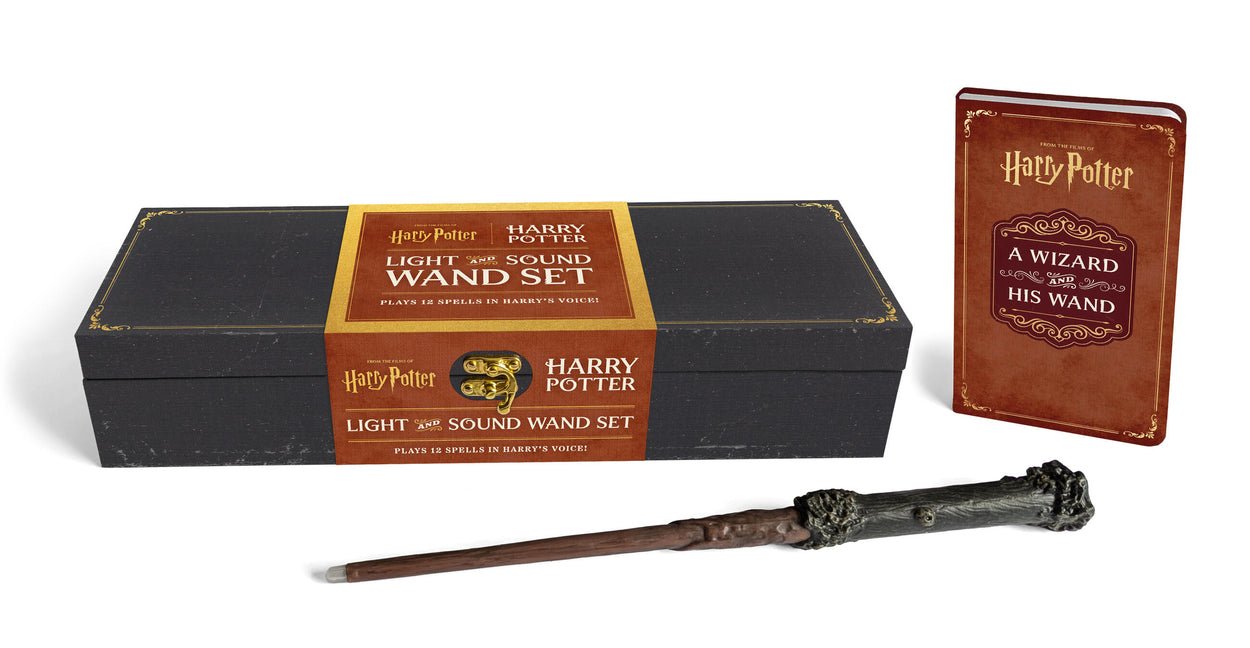 Harry Potter: Harry Potter Light and Sound Wand Set: Plays 12 Spells in Harry's Voice! - Ingram