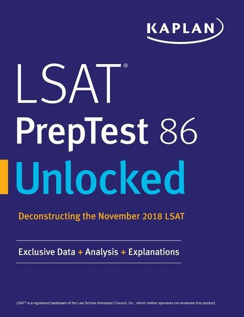 LSAT PrepTest 86 Unlocked: Exclusive Data + Analysis + Explanations - Ingram