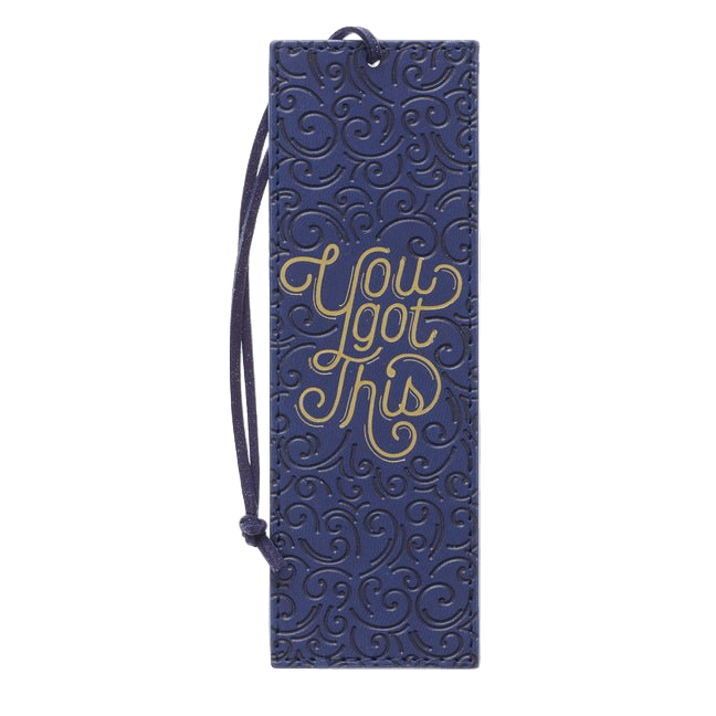You Got This Blue Faux Leather Bookmark