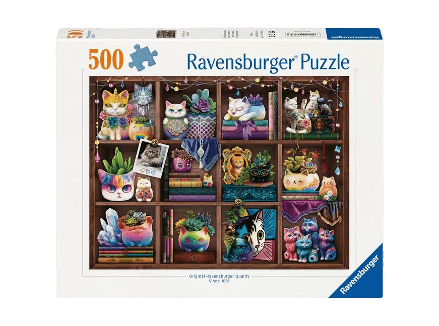 Cubby Cats and Succulents 500 PC Puzzle