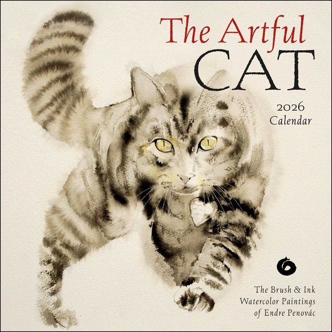 Artful Cat 2026 Wall Calendar: Brush & Ink Watercolor Paintings - Ingram