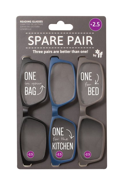 Spare Pair Reading Glasses +2.5 - Ingram
