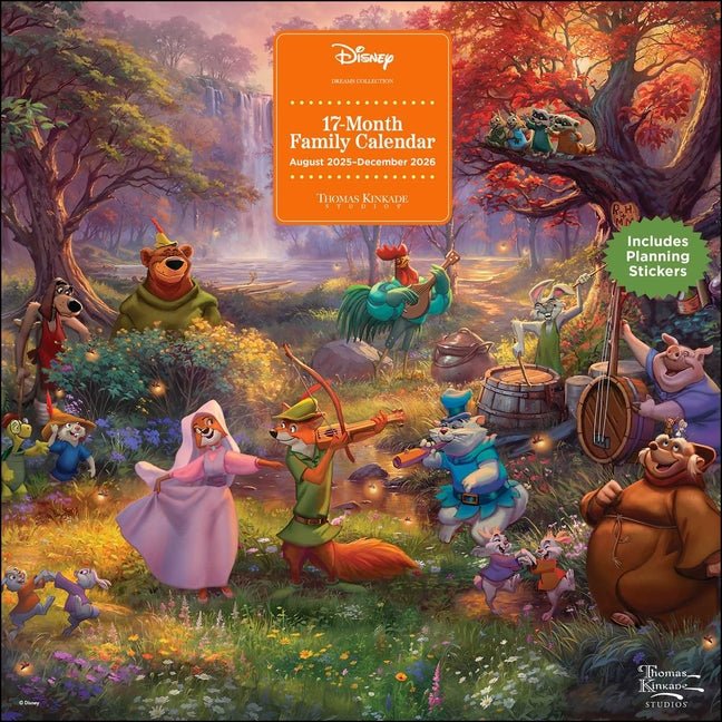 Disney Dreams by Thomas Kinkade Studios 17-Month 2025-2026 Family Wall Calendar - Ingram