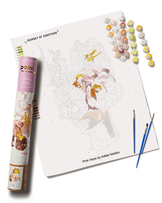 Pink Haze Paint by Numbers Kit & Canvas - DIY Adult Craft Kit - Artist Designed - Ingram