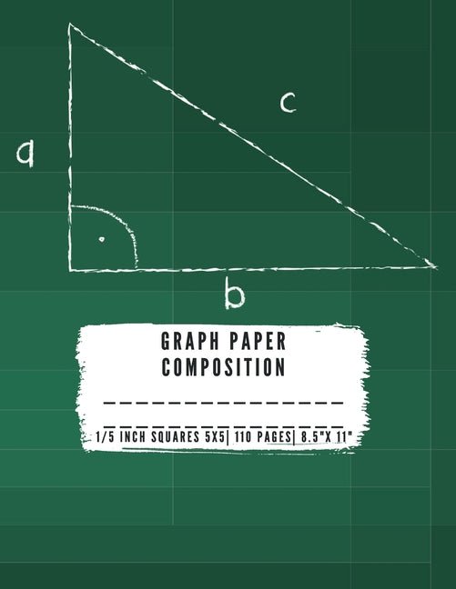 Graph Paper Composition: QUAD RULED 5x5, 0.20 inch size, 1/5 inch Grid paper notebook 110 PAGES Large 8.5 X 11 Large size graph paper compositi - Ingram