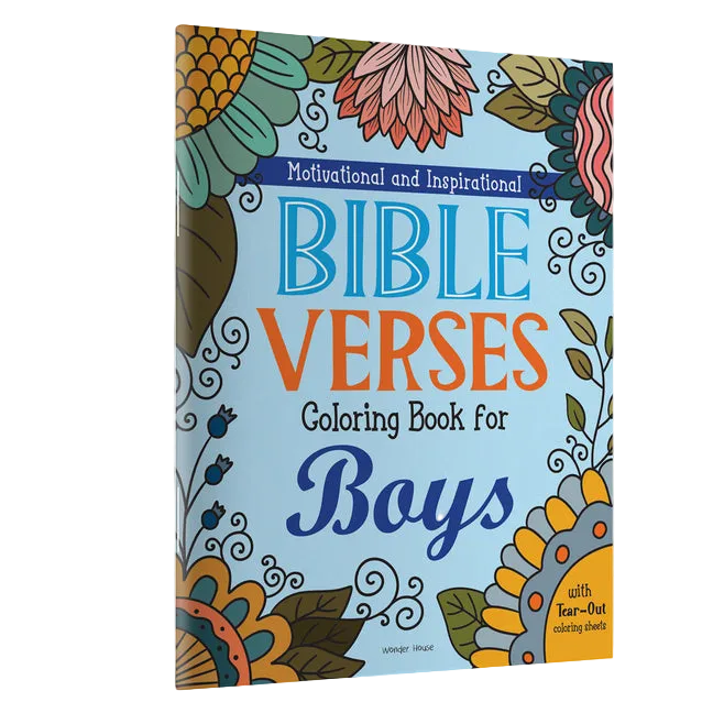 Motivational and Inspirational Bible Verses Coloring Book for Boys