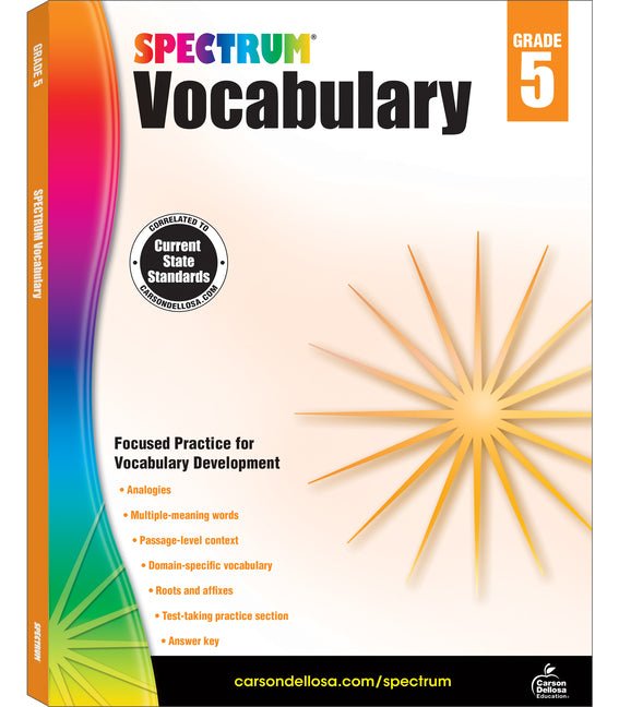 Spectrum Vocabulary, Grade 5: Volume 88 - Ingram