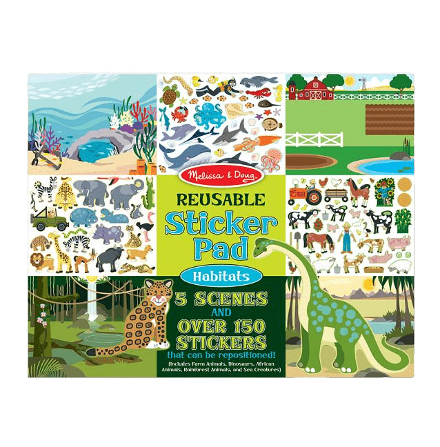 Melissa & Doug Reusable Sticker Pad - Habitats