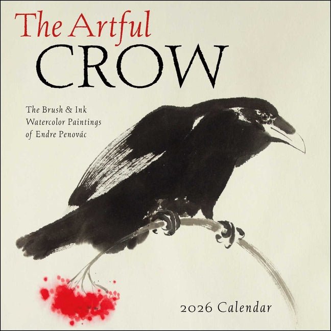 Artful Crow 2026 Wall Calendar: Brush & Ink Watercolor Paintings - Ingram