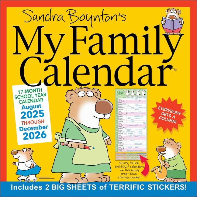 Sandra Boynton's 17-Month 2025-2026 My Family Wall Calendar - Ingram