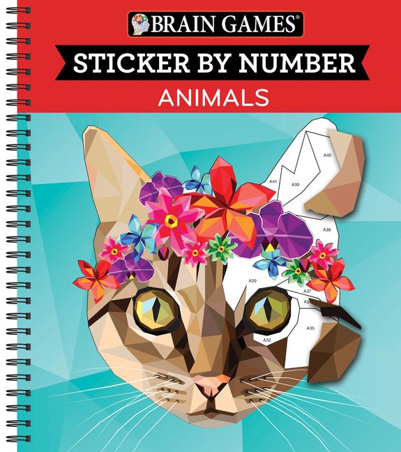 Brain Games - Sticker by Number: Animals (28 Images to Sticker) - Ingram
