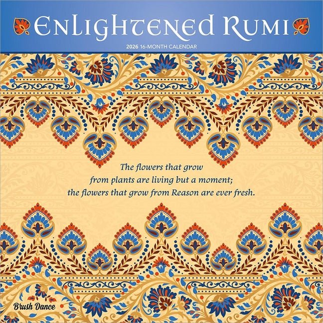 Enlightened Rumi 2026 12 X 24 Inch (Hanging) Monthly Square Wall Calendar Plastic-Free - Ingram