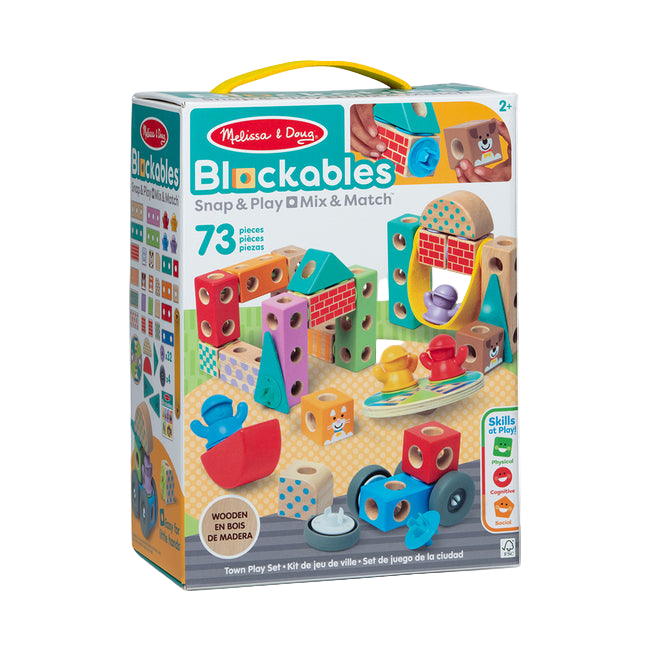 Melissa & Doug Blockables Town Play Set