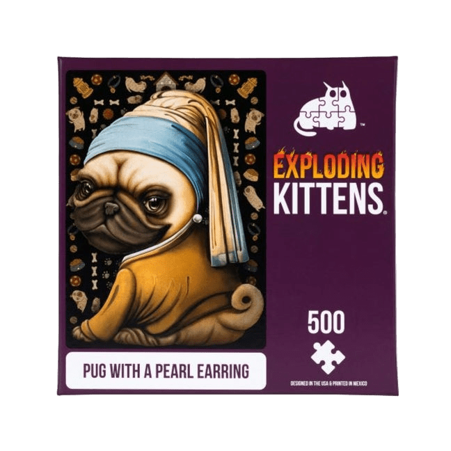 Pug with a Pearl Earring Puzzle (500 pieces)