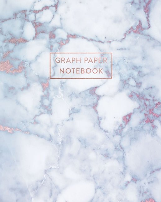 Graph Paper Notebook: Radiant Moonstone, White Grey Marble - 8 x 10 - 5 x 5 Squares per inch - 100 Quad Ruled Pages - Cute Graph Paper Compo - Ingram
