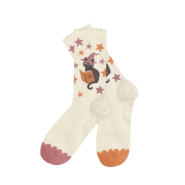 Witchy Cat Socks - Large