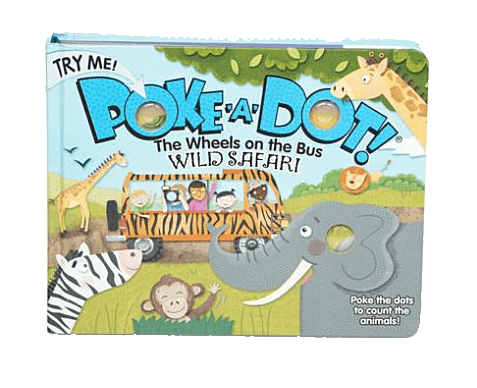 Dot-to-Dot book with animal illustrations and a gray dot tool on a white background