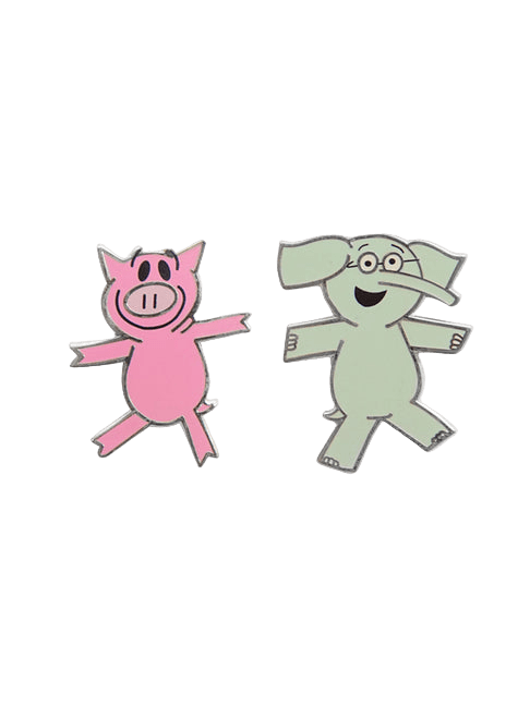 Elephant & Piggie Enamel Pin Set - Pin Set of 2