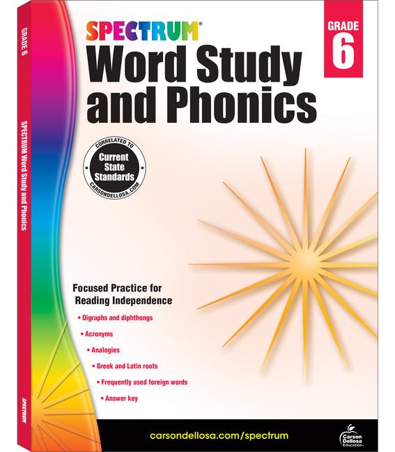 Spectrum Word Study and Phonics, Grade 6: Volume 85 - Ingram