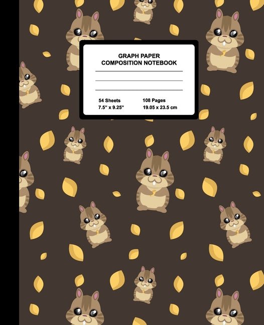 Graph Paper Composition Notebook: Quad Ruled 4 Squares Per Inch Sheets, Math and Science Grid Note Book for Elementary Students, Cute Kawaii Chipmunk - Ingram