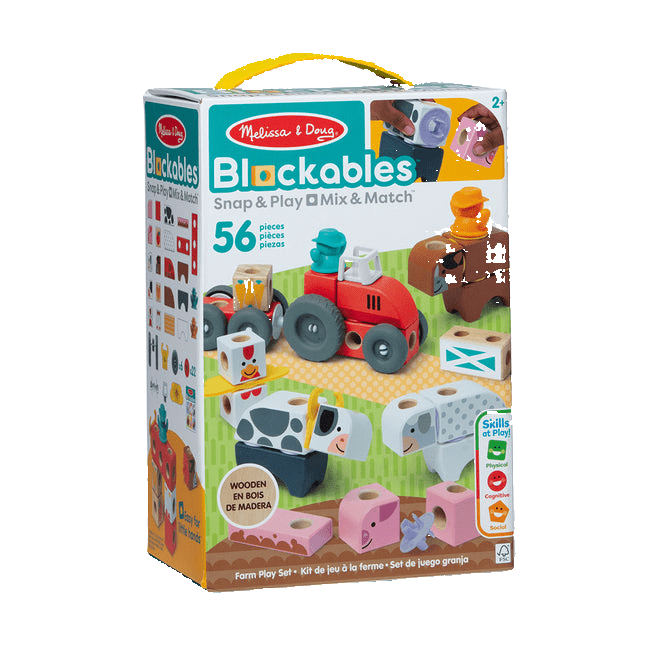 Melissa & Doug Blockables Farm Play Set