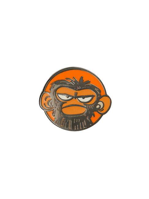 Grumpy Monkey Enamel Pin