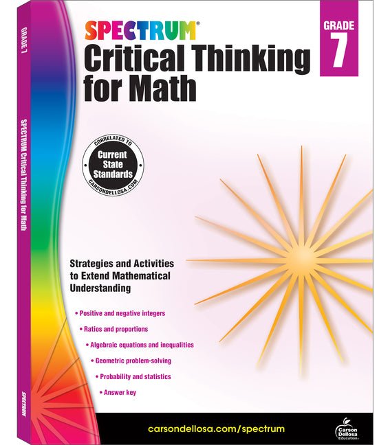 Spectrum Critical Thinking for Math, Grade 7: Volume 49 - Ingram
