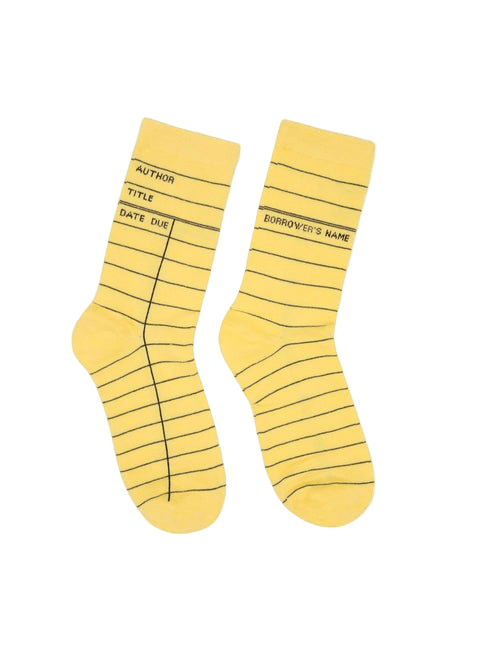 Library Card (Yellow) Socks
