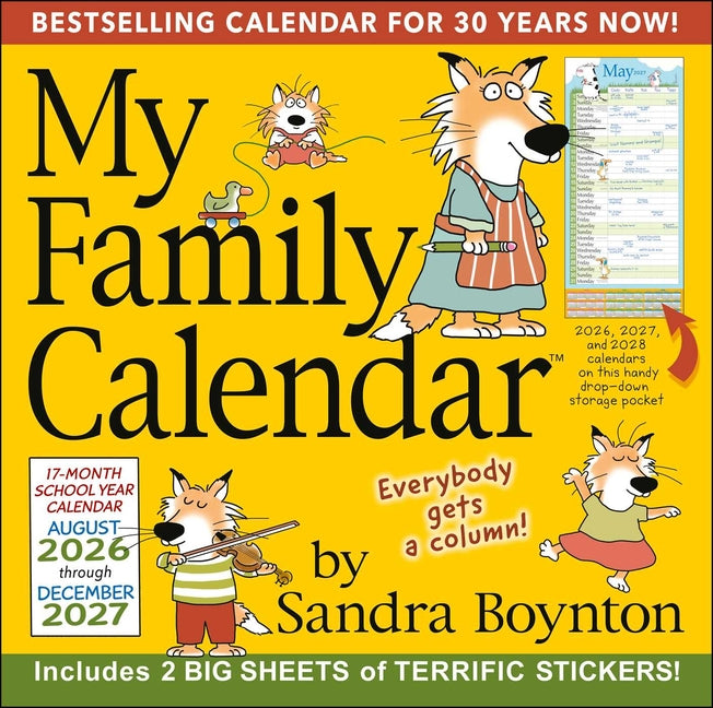 Sandra Boynton's 17-Month 2026-2027 My Family Wall Calendar - Ingram