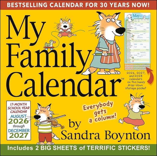 Sandra Boynton's 17-Month 2026-2027 My Family Wall Calendar - Ingram