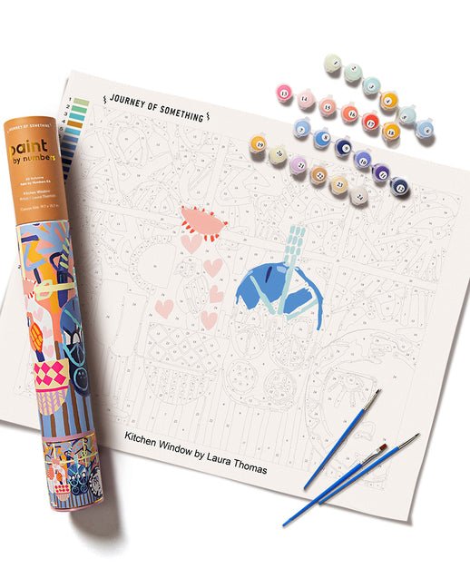 Kitchen Window Paint by Numbers Kit & Canvas - DIY Adult Craft Kit - Artist Designed - Ingram