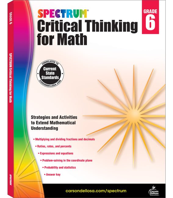 Spectrum Critical Thinking for Math, Grade 6: Volume 48 - Ingram