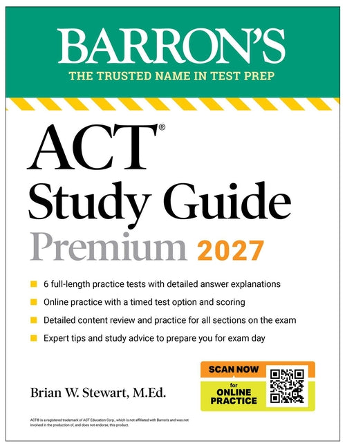 ACT Study Guide Premium, 2027: 6 Practice Tests + Comprehensive Review + Online Practice for the New Enhanced ACT