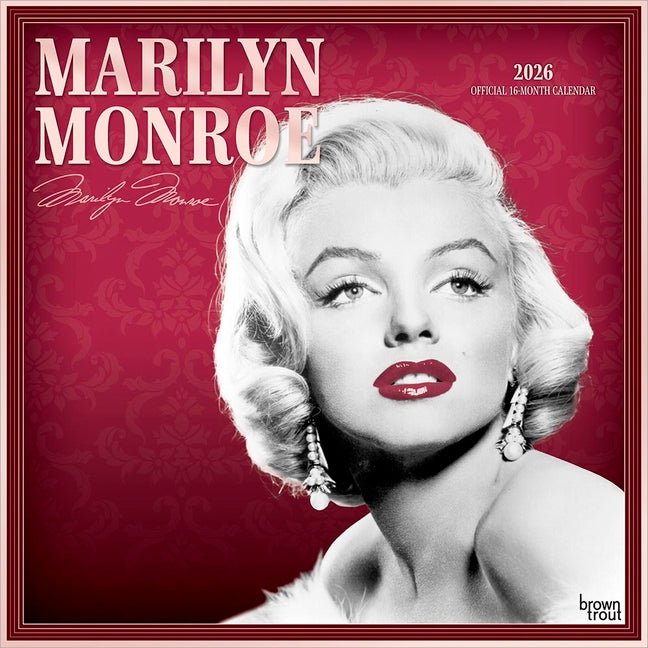 Marilyn Monroe Official 2026 12 X 24 Inch (Hanging) Monthly Square Wall Calendar Foil Stamped Cover Plastic-Free - Ingram