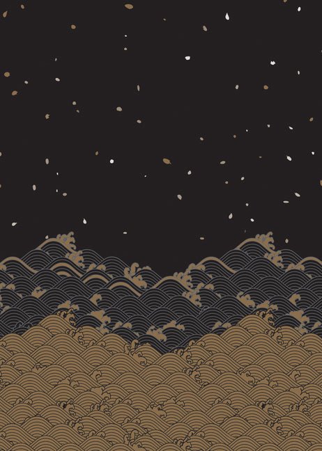 Golden Waves Dotted Hardcover Journal: Blank Notebook with Ribbon Bookmark - Ingram