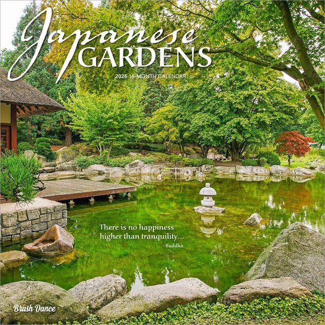 Japanese Gardens 2026 12 X 24 Inch (Hanging) Monthly Square Wall Calendar Plastic-Free - Ingram
