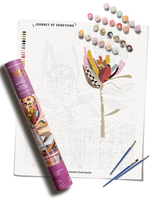Two Proteas Paint by Numbers Kit & Canvas - DIY Adult Craft Kit - Artist Designed - Ingram