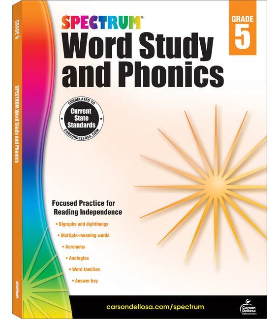 Spectrum Word Study and Phonics, Grade 5: Volume 84 - Ingram