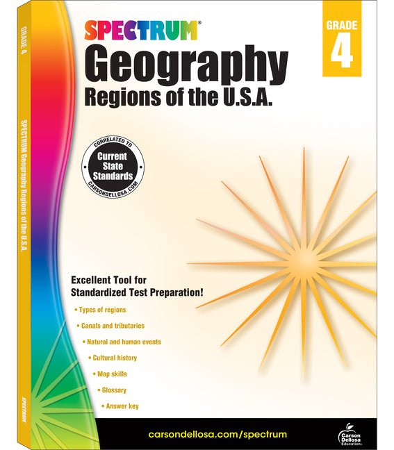 Spectrum Geography, Grade 4: Regions of the U.S.A. Volume 94 - Ingram