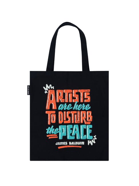 James Baldwin: Artists Are Here to Disturb the Peace Tote Bag - Ingram