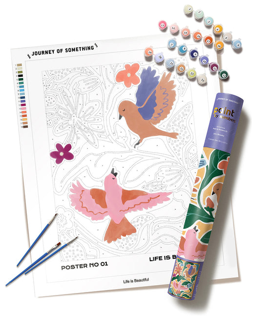 Life Is Beautiful Paint by Numbers Kit & Canvas - DIY Adult Craft Kit - Artist Designed - Ingram