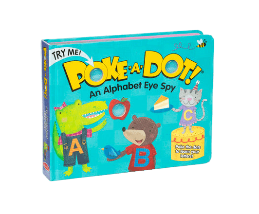 Poke-a-Dot book packaging with colorful design on a white background