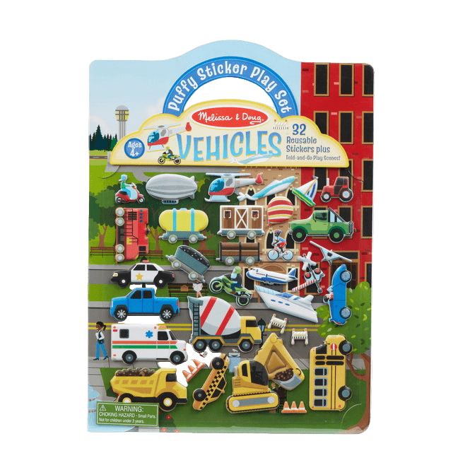 Melissa & Doug Puffy Sticker Play Set- Vehicles