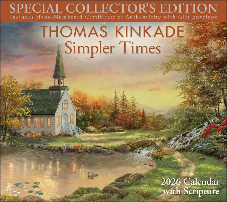 Thomas Kinkade Collector's Scripture Edition 2026 Deluxe Wall Calendar + Print - Ingram