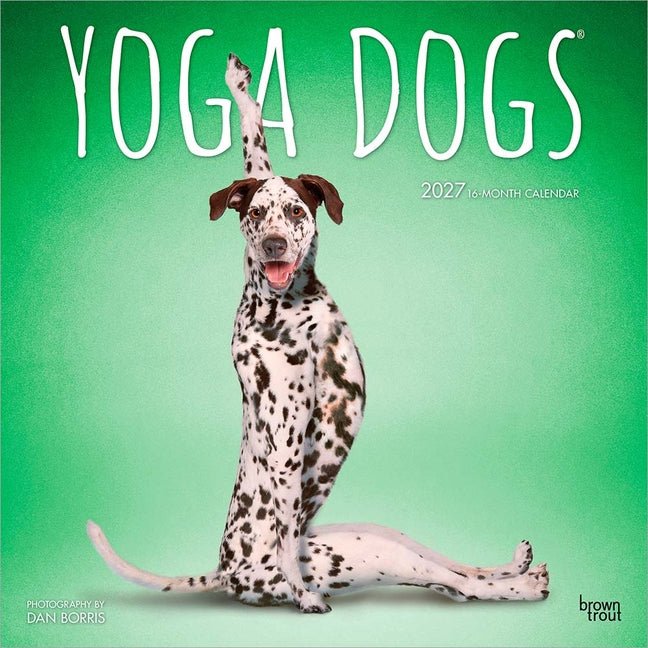 Yoga Dogs Official 2027 12 X 24 Inch (Hanging) Monthly Square Wall Calendar Plastic-Free - Ingram